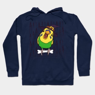 halloween screm - green budgie Hoodie